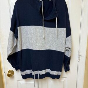 Women's navy and gray sweatshirt